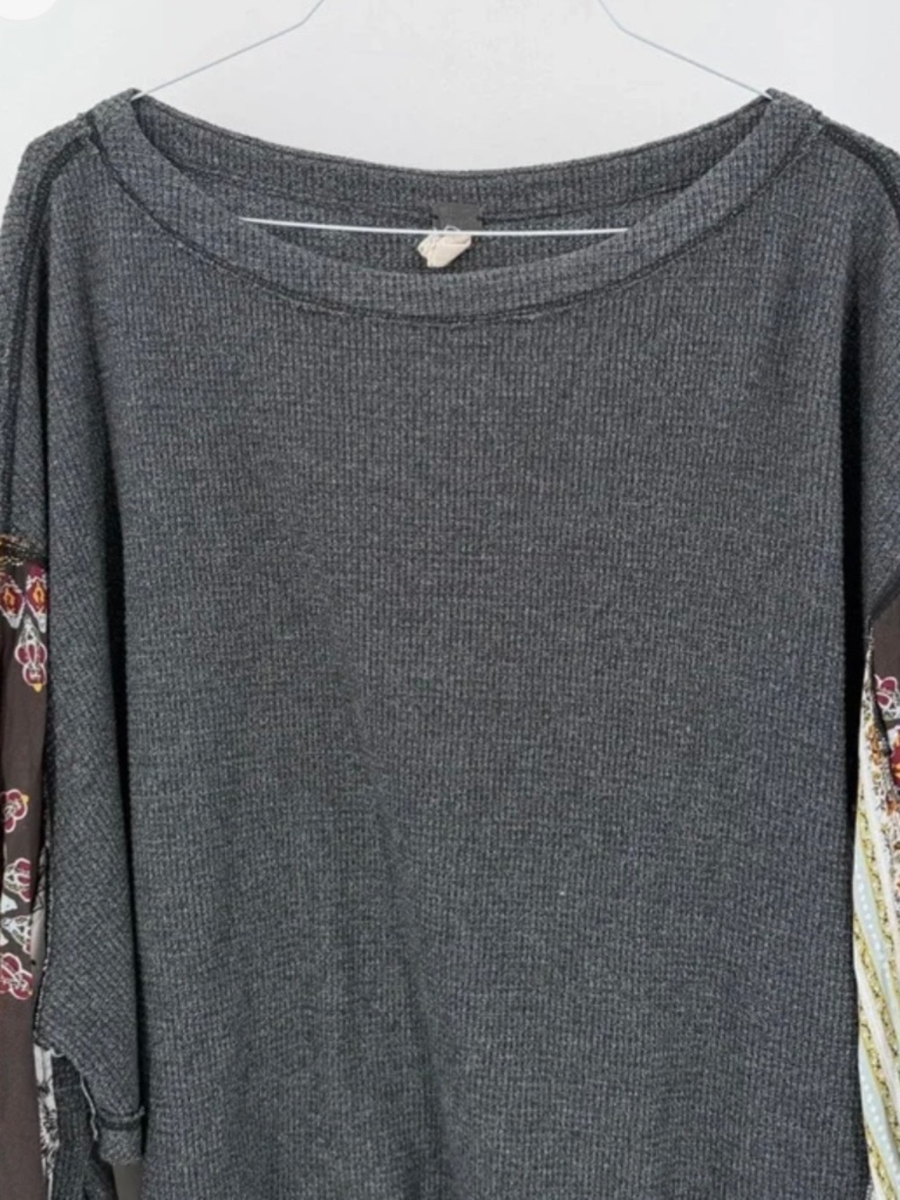 Free People We The Free Blossom Printed patchwork, Paisley, balloon sleeve L